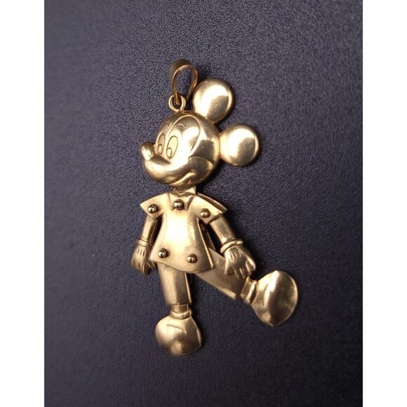 Vintage Disney 18kt Yellow Gold Fully Articulating Mickey Mouse Pendant - Picture 3 of 10